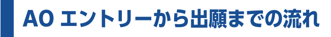 AOエントリーから出願までの流れ
