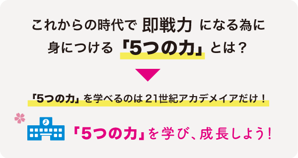 これからの時代で 即戦力 になる為に身につける「5つの力」とは？